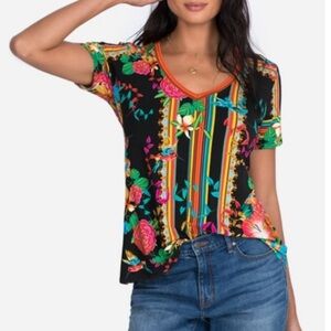 Johnny Was Andra floral print swing top